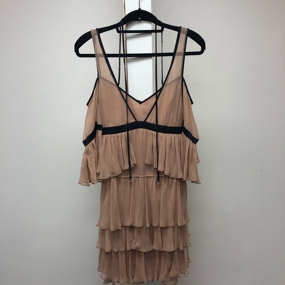 Cinq a Sept Blair Off Shoulder Silk Ruffle Dress 6 - Picture 4 of 14